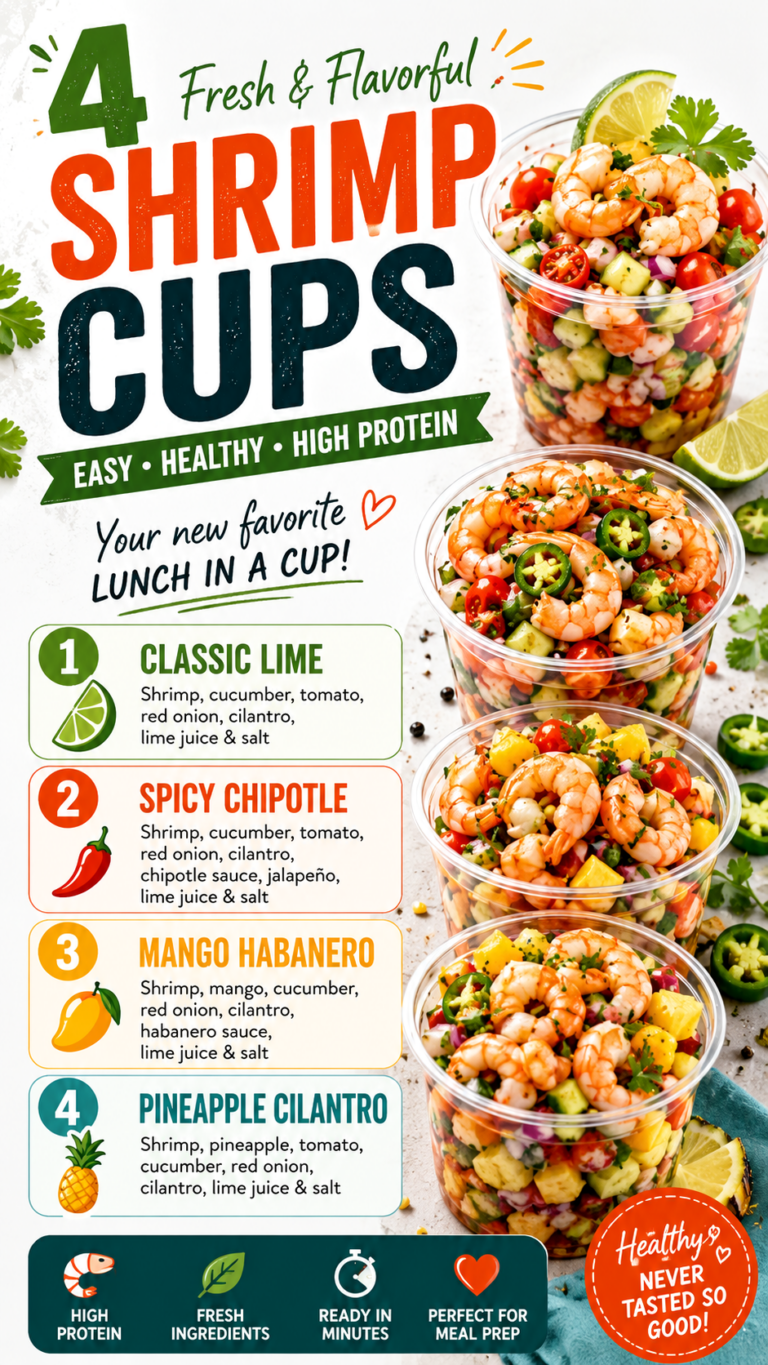 4 Easy Shrimp Cup Recipes for a Fresh High-Protein Healthy Lunch Idea