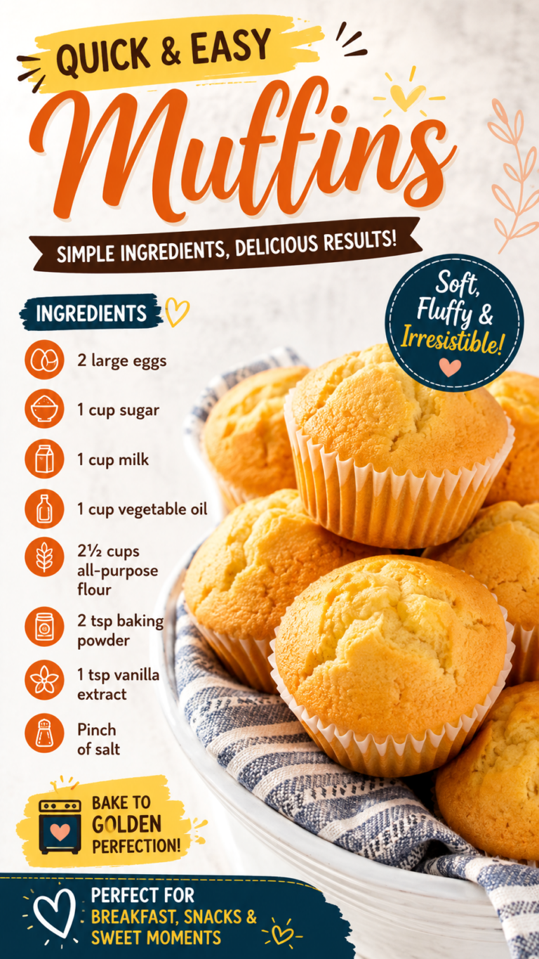 Quick  Easy Muffin Recipe Everyone Can Make in Just a Few Simple Steps