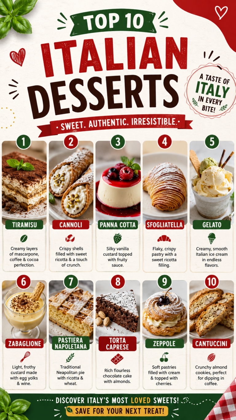 Top 10 Italian Desserts You Must Try Authentic Sweet Treats from Italy