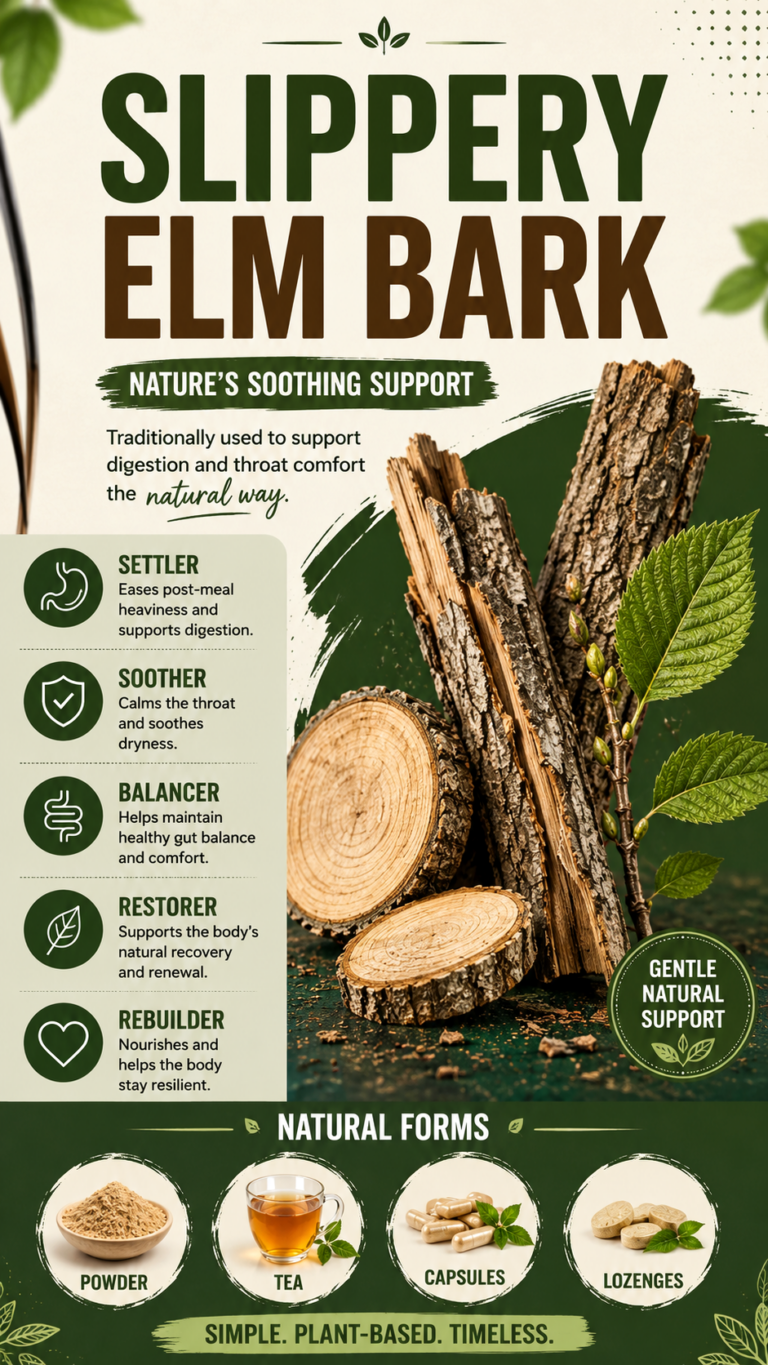 Slippery Elm Bark Benefits for Digestion, Gut Health  Natural Throat Relief