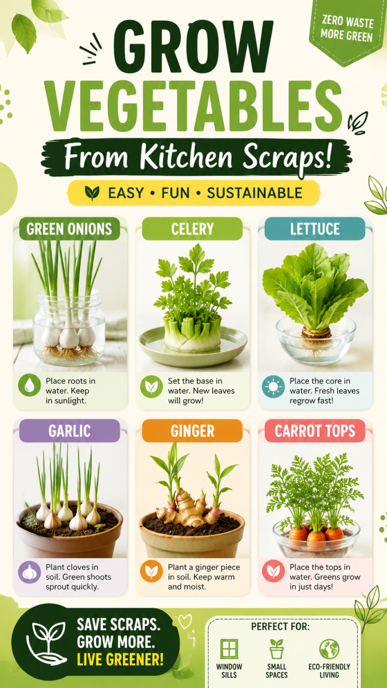 Grow Vegetables From Kitchen Scraps Easy Regrow Guide for Beginners