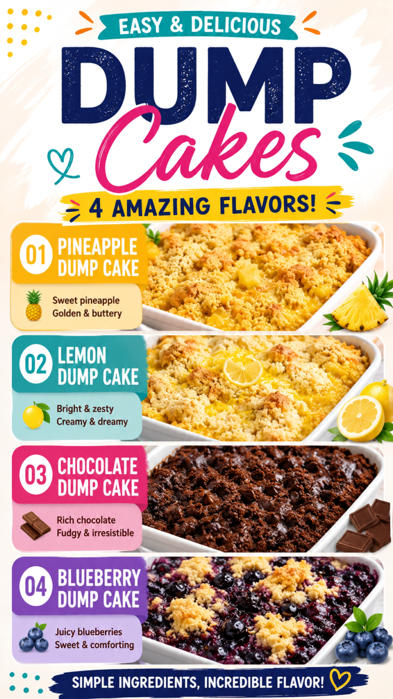 4 Easy Dump Cake Recipes Everyone Will Love  Pineapple, Lemon, Chocolate  Blueberry