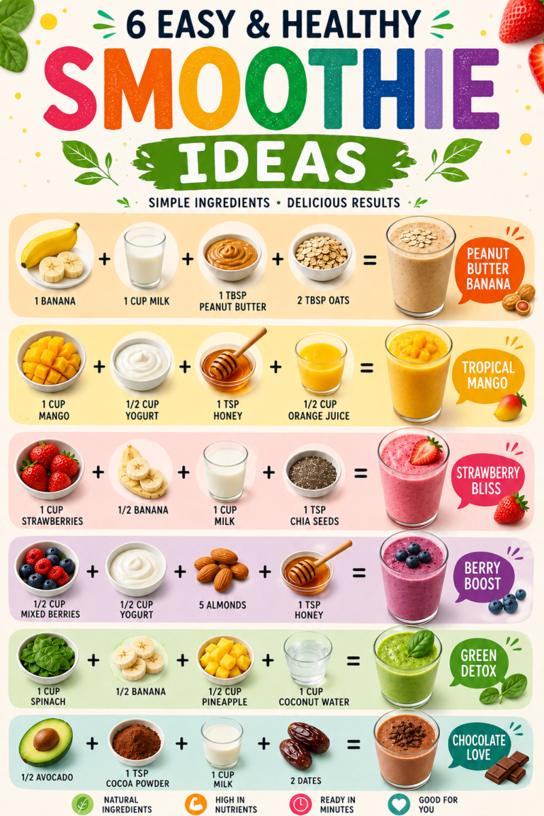 6 Easy  Healthy Smoothie Recipes for Energy, Weight Loss  Busy Mornings