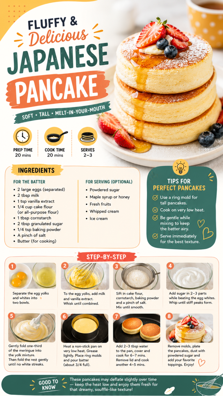 Fluffy Japanese Soufflé Pancakes Recipe  Easy, Soft  Melt-in-Your-Mouth Breakfast