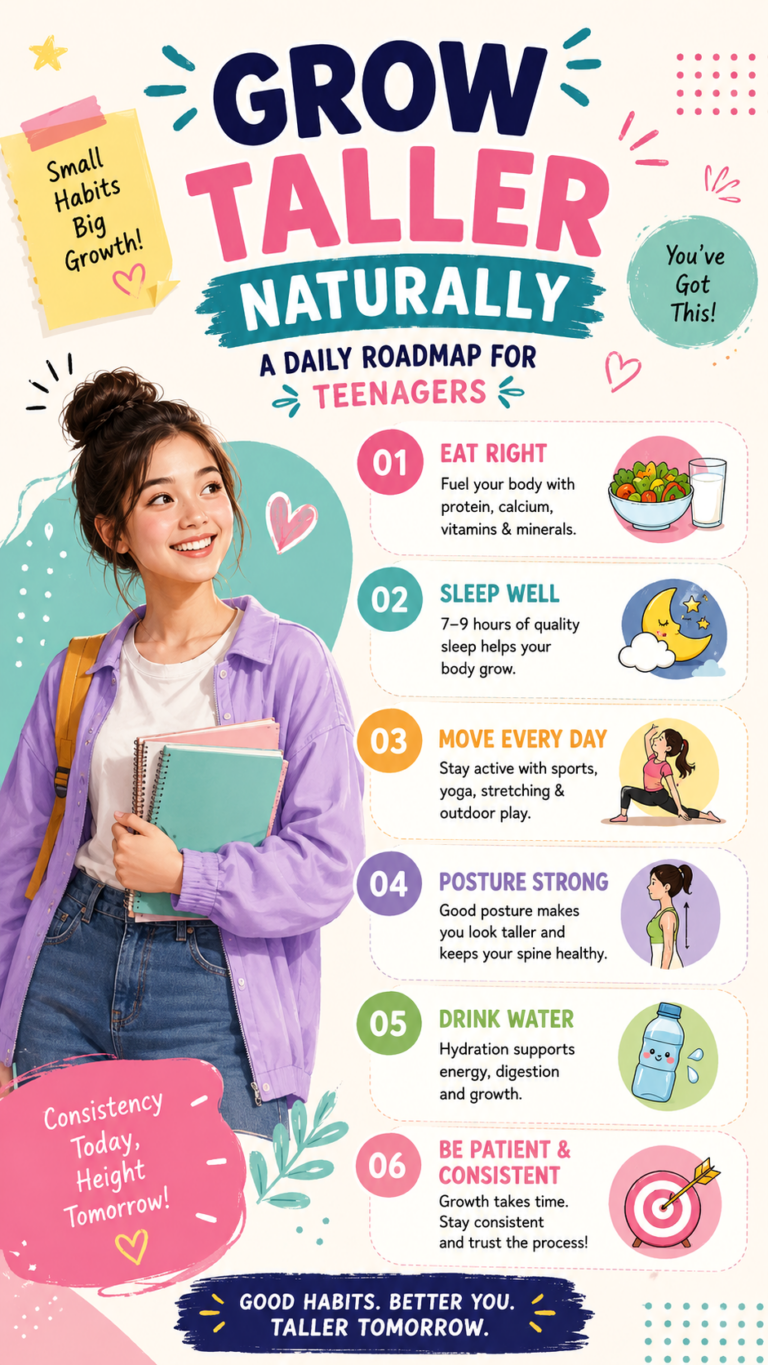 Grow Taller Naturally 6 Healthy Daily Habits for Teen Growth  Better Posture