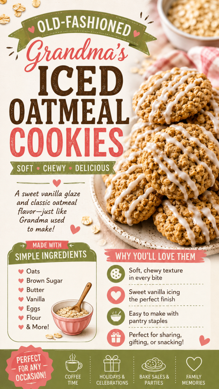 Grandmas Iced Oatmeal Cookies Recipe  Old-Fashioned Glazed Cookie Favorite