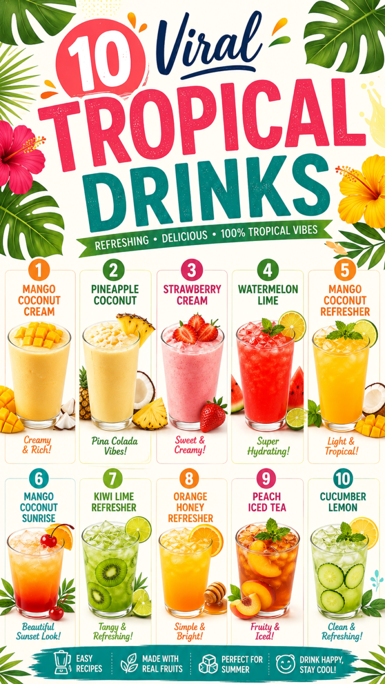 10 Viral Tropical Drinks Recipes for Summer Parties, Refreshers  Smoothies
