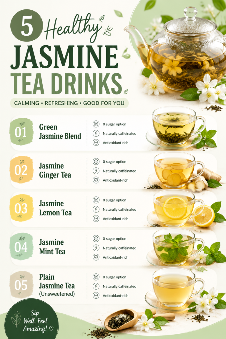 5 Healthy Jasmine Tea Drinks for a Calming, Refreshing Wellness Routine