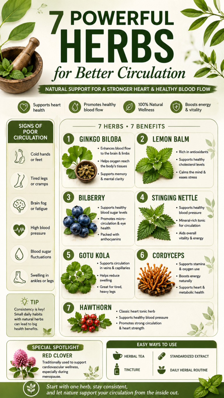 7 Powerful Herbs to Support Healthy Blood Circulation Naturally