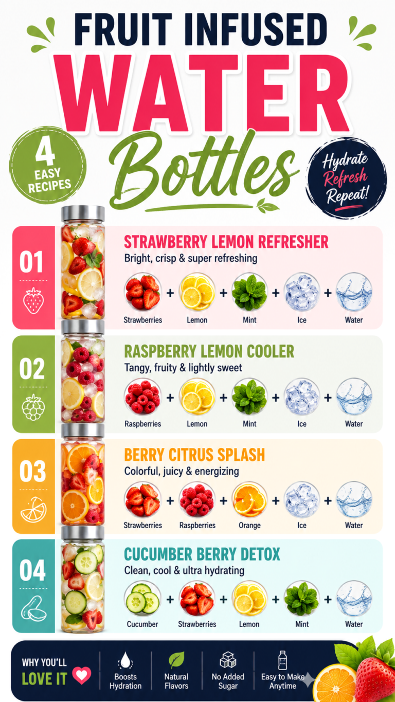 4 Fruit Infused Water Bottle Recipes for Healthy Hydration and Refreshing Flavor