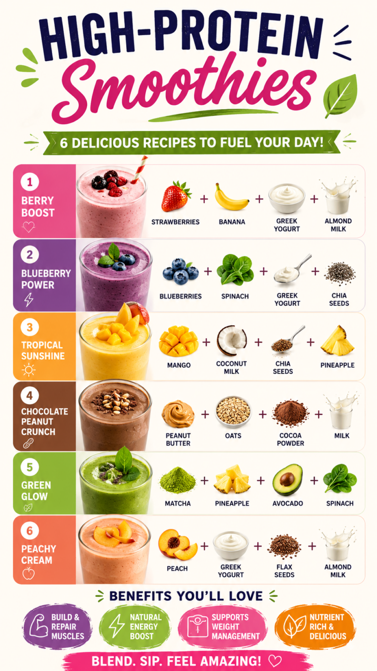 5 High-Protein Smoothie Recipes for Weight Loss, Energy  Healthy Breakfasts