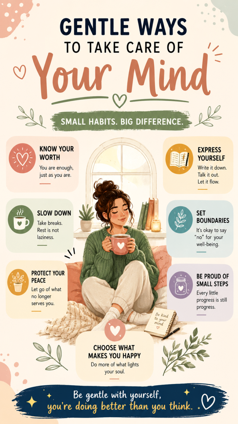 Save This for Overwhelming Days Gentle Self-Care Tips for Mental Wellness