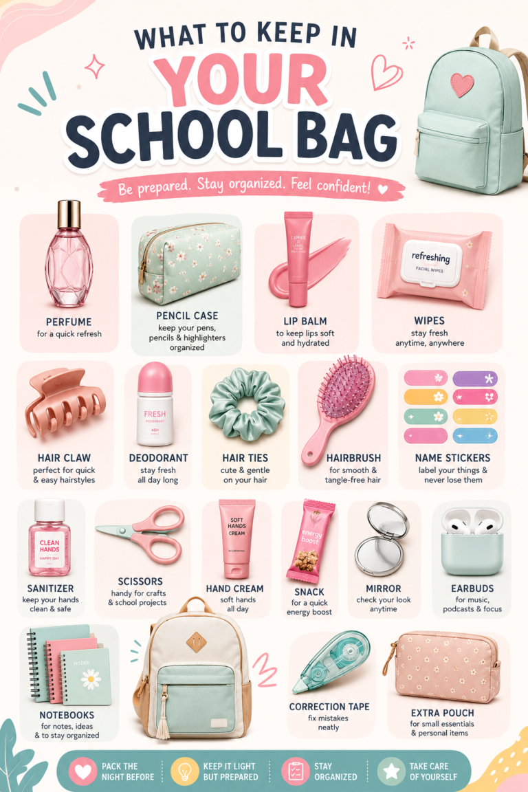 School Bag Essentials Checklist Must-Have Back to School Supplies for Students