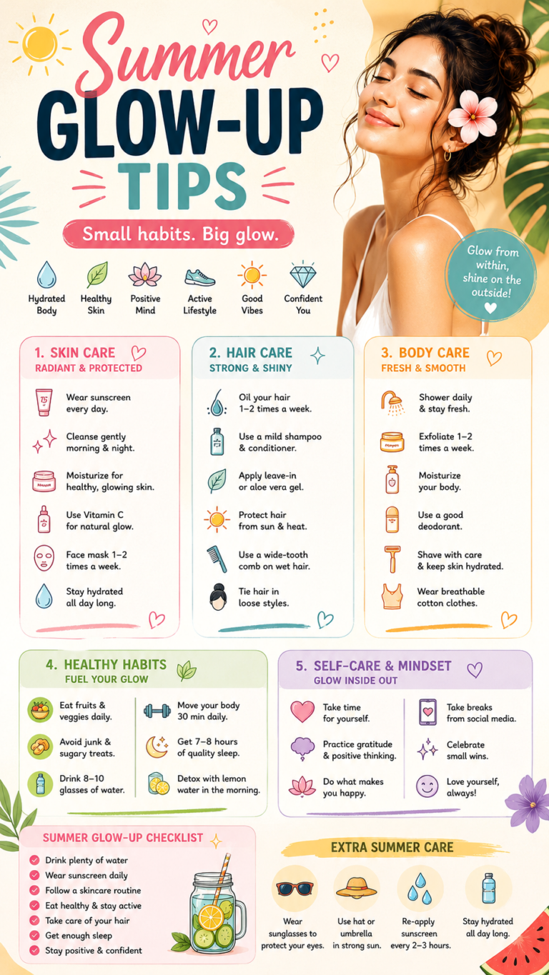Summer Glow-Up Tips for Healthy Skin, Hair  Confidence  Easy Daily Summer Habits