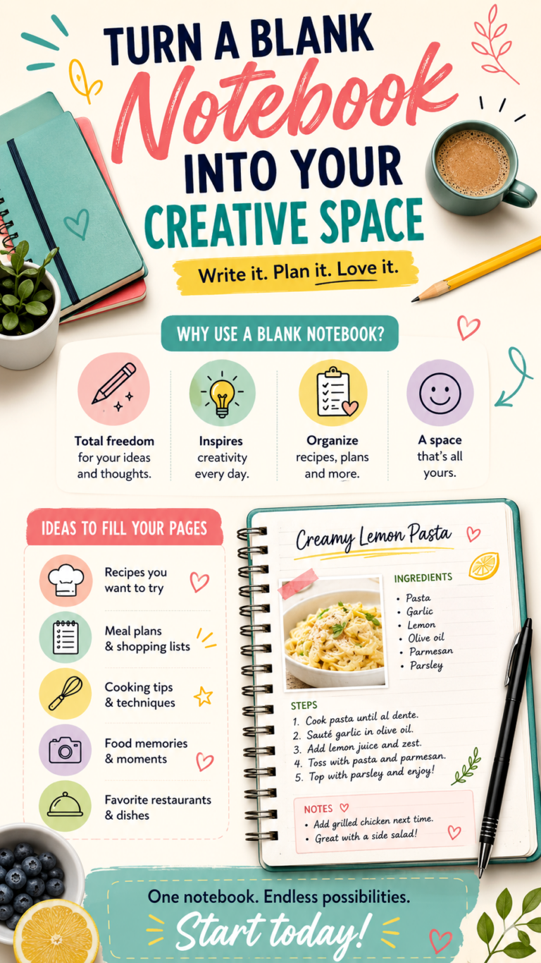 Recipe Notebook Ideas Create a Cozy Homemade Cookbook  Save Favorite Recipes