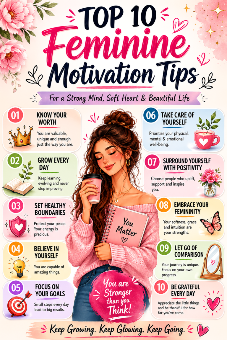 Top 10 Feminine Motivation Tips for Self Love, Confidence and Personal Growth