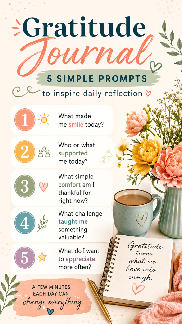 Gratitude Journal Prompts 5 Simple Daily Reflection Ideas for a Positive Mindset