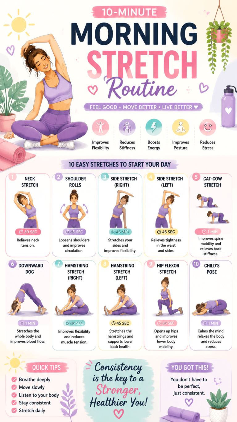 10-Minute Morning Stretch Routine for Beginners  Boost Flexibility  Energy