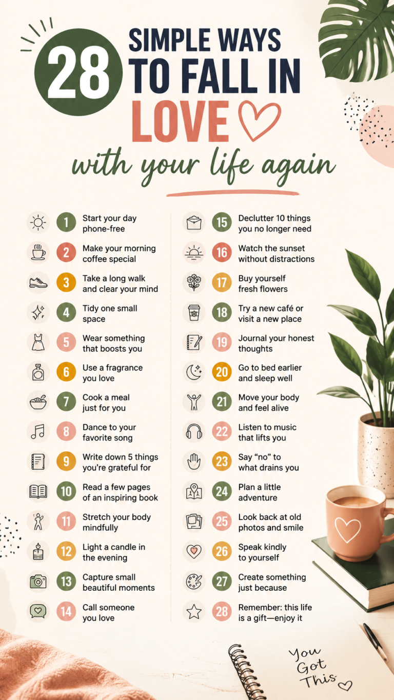 28 Ways to Fall in Love With Your Life Again  Self Care  Happiness Ideas