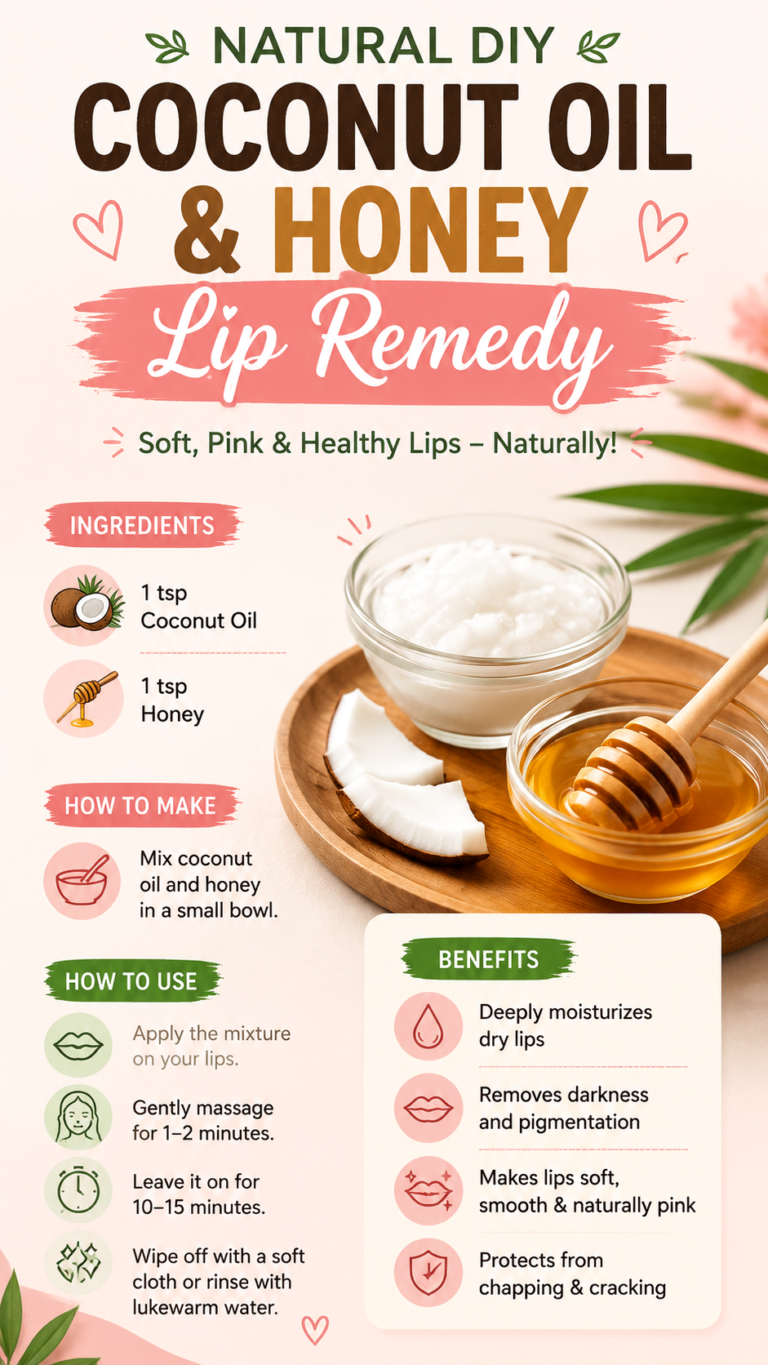 Coconut Oil  Honey Pink Lips Remedy  Natural DIY Lip Care Recipe for Soft Lips