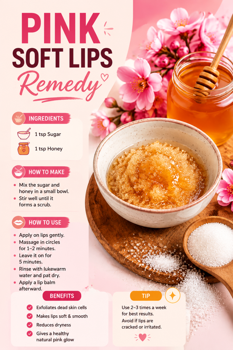 DIY Honey Sugar Lip Scrub for Soft Pink Lips  Natural Lip Care Remedy