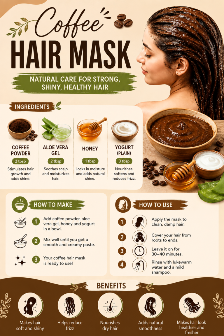 DIY Coffee Hair Mask Recipe for Strong, Shiny  Frizz-Free Hair Naturally