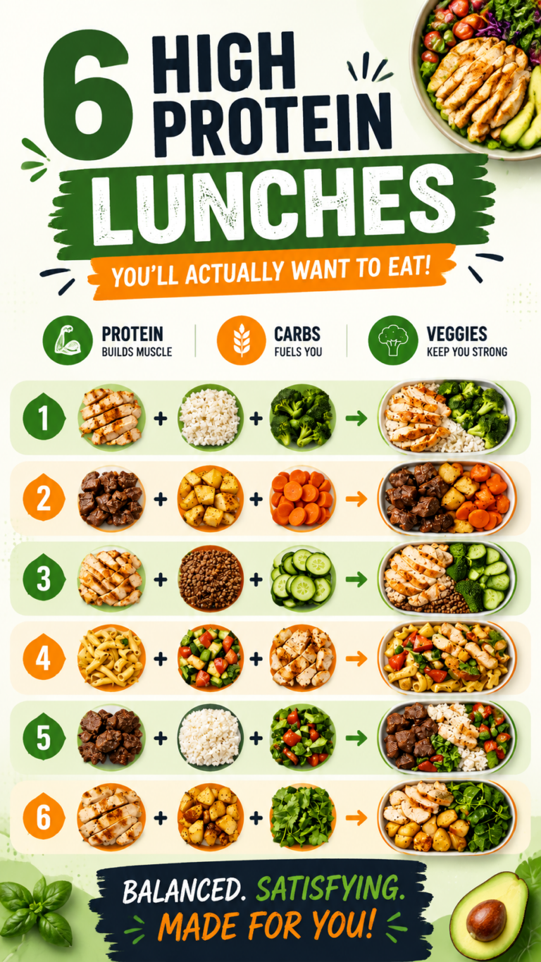 6 High Protein Lunch Ideas  Easy Healthy Meal Prep Recipes