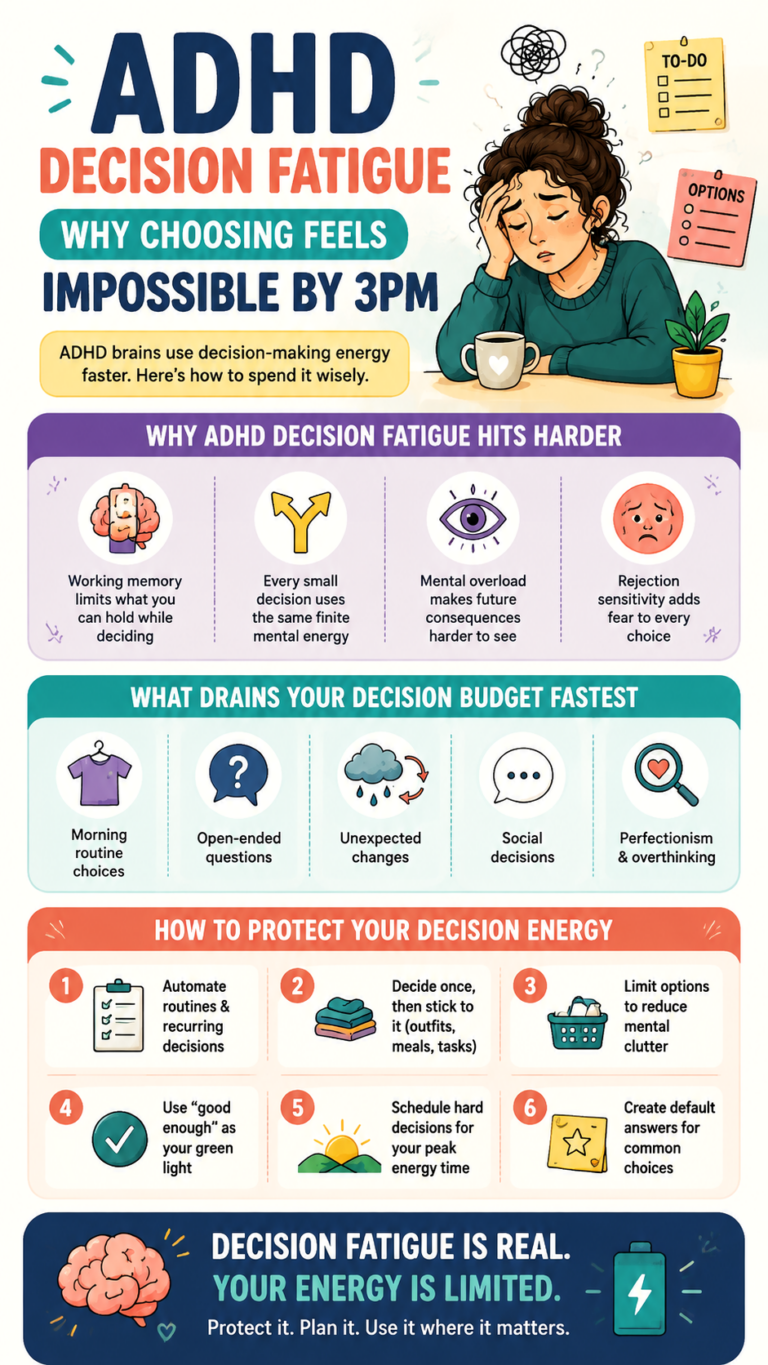ADHD Decision Fatigue Why Choices Feel Impossible by 3PM  Fix It