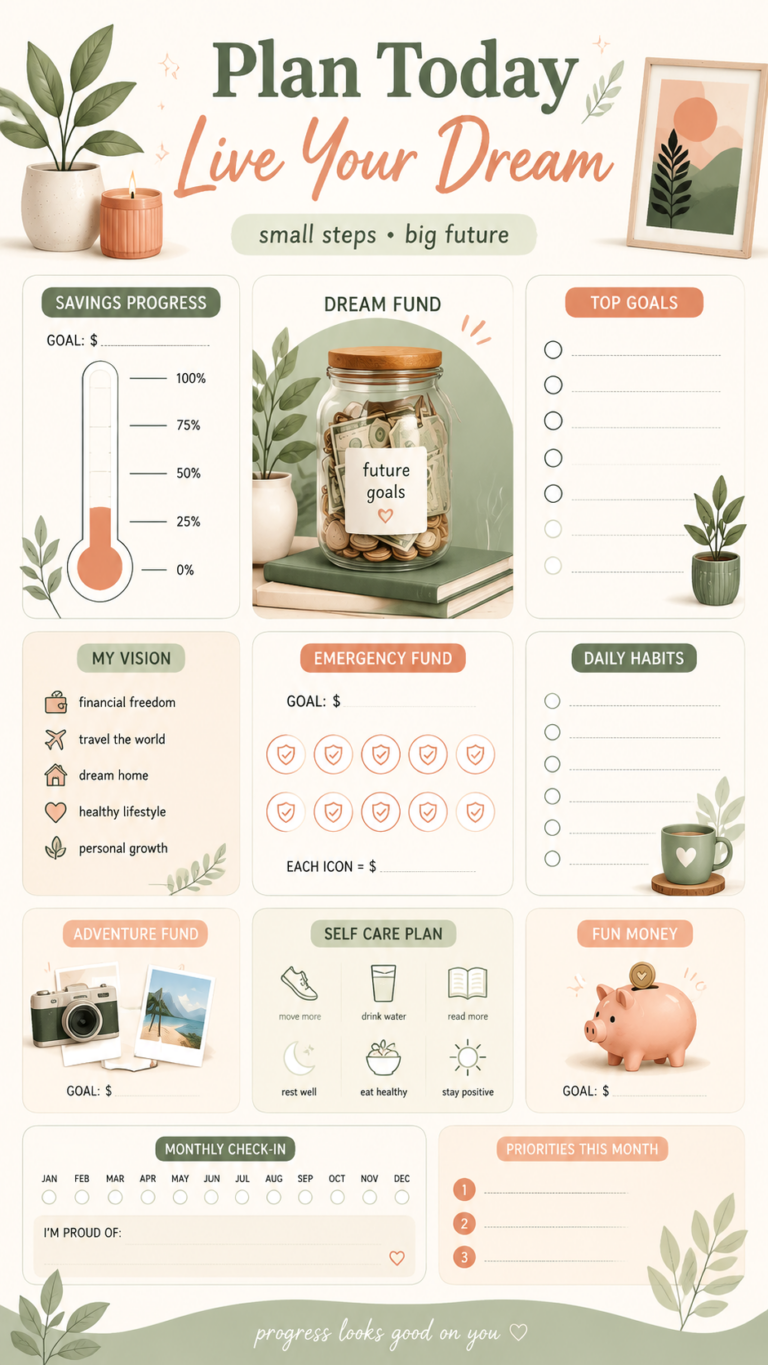 Dream Life Savings Tracker  Goal Planner  Budgeting  Financial Goals