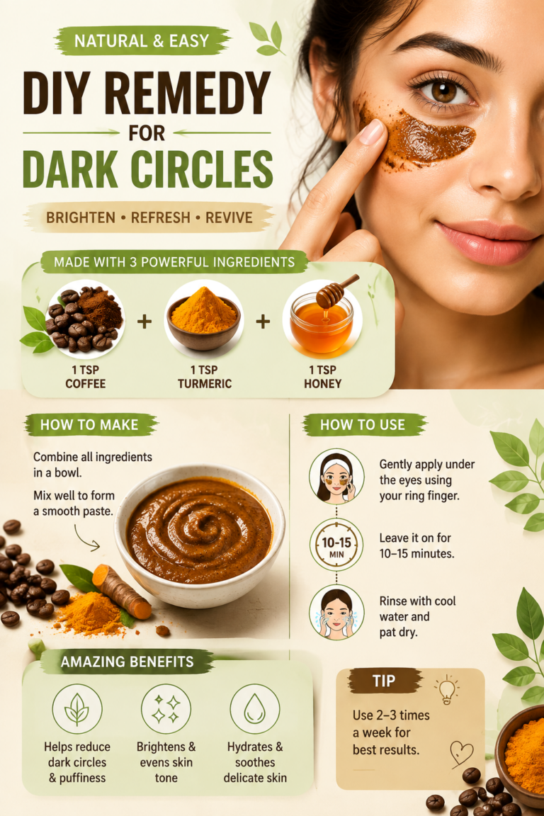 DIY Coffee  Turmeric Dark Circle Remedy  Natural Under Eye Care Tips