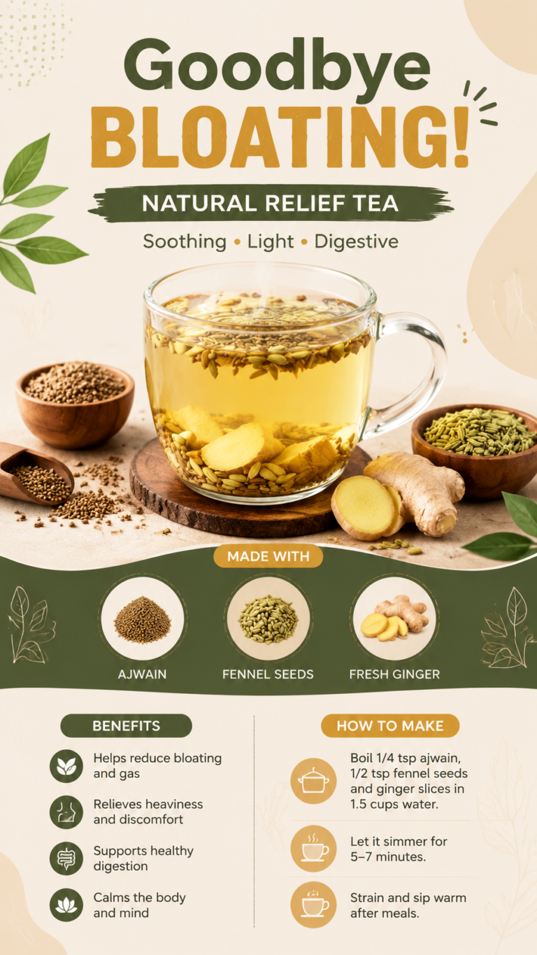 DIY Ajwain Fennel Ginger Tea Recipe for Gas Relief and Better Digestion