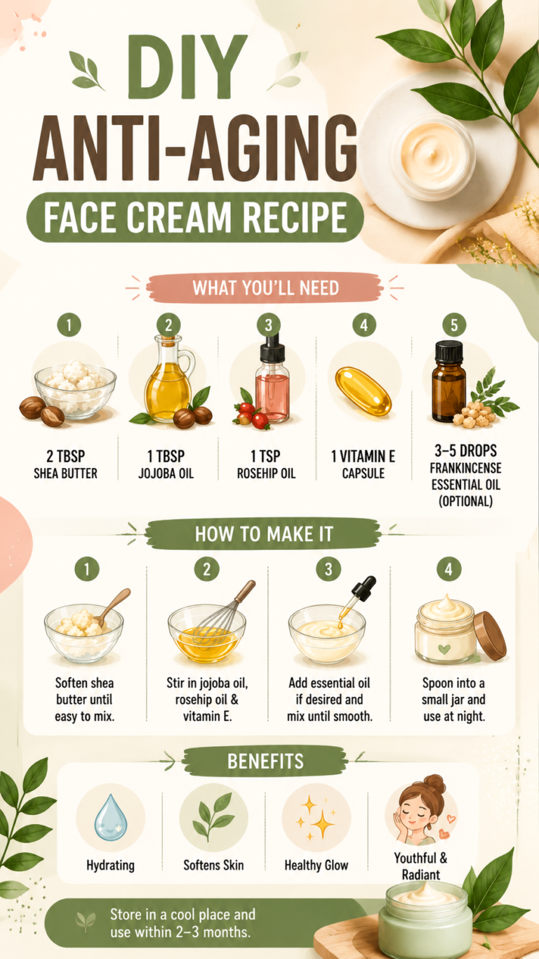 DIY Anti-Aging Face Cream Recipe for Smooth Glowing Skin at Home