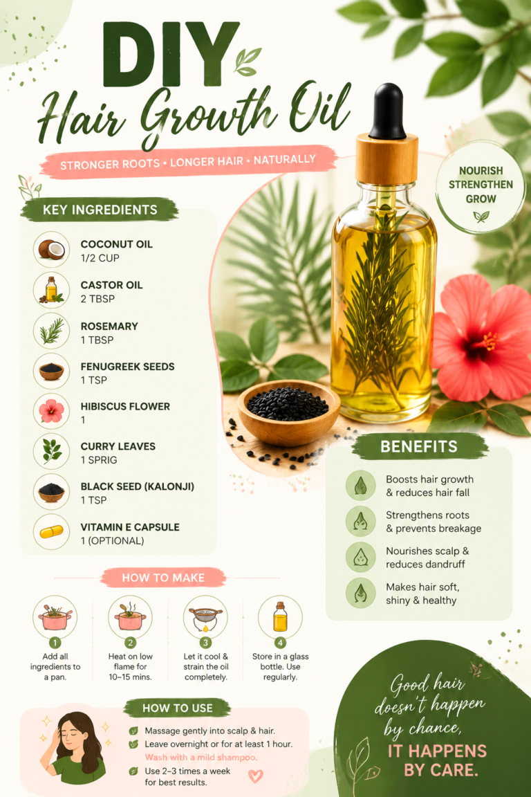 DIY Hair Growth Oil Recipe  Natural Oil for Stronger, Thicker  Healthier Hair