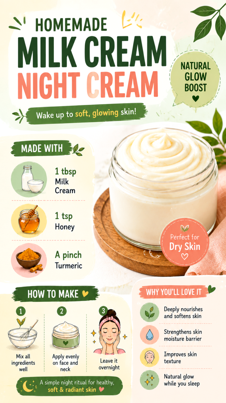 DIY Milk Cream Night Cream Recipe for Glowing Skin  Natural Face Moisturizer