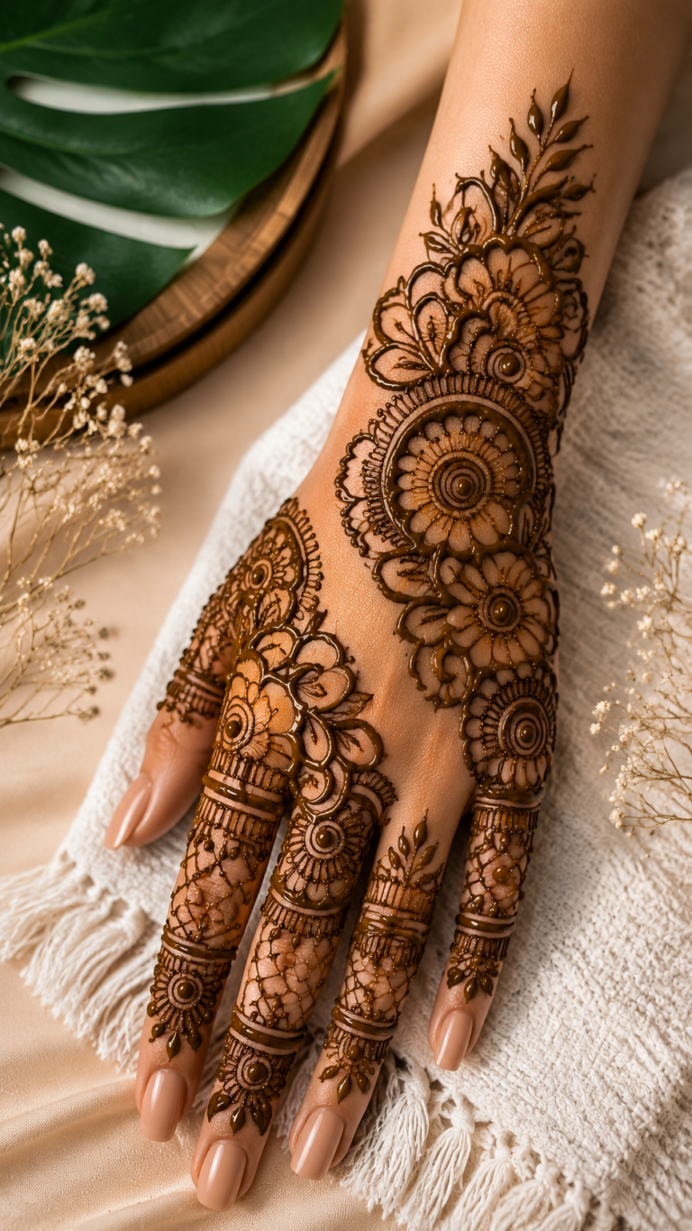 Elegant Floral Mehndi Design Ideas  Simple Front Hand Henna Inspiration 2026