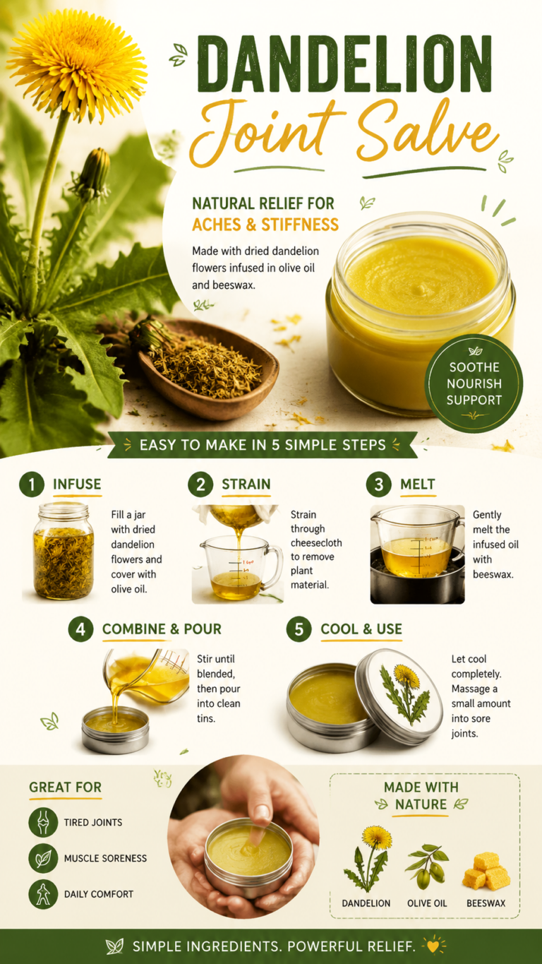 DIY Dandelion Joint Salve Recipe for Natural Herbal Skin Care Relief