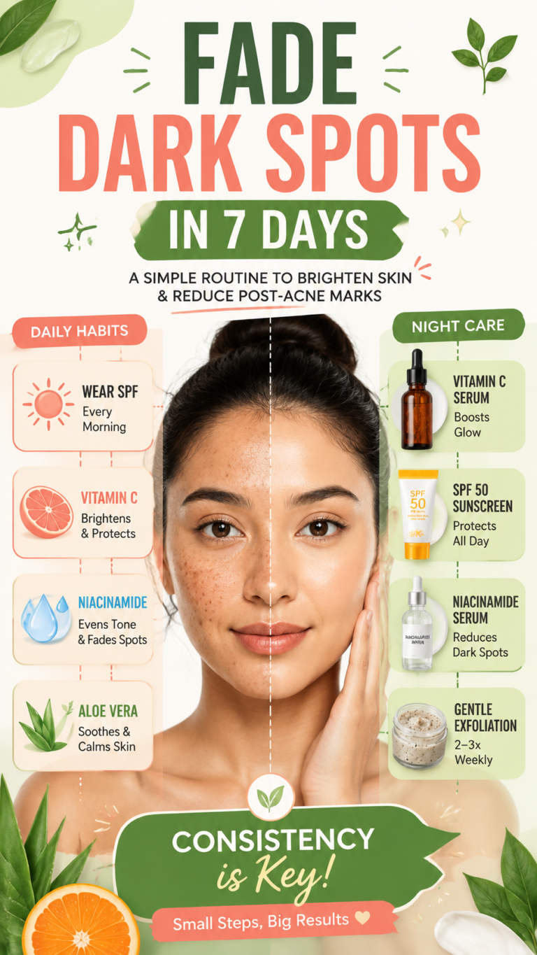 7-Day Skincare Routine to Fade Dark Spots  Brighten Skin Naturally