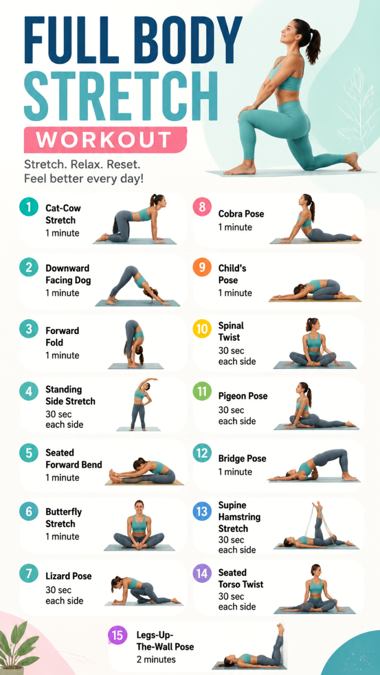 Full Body Stretch Workout Yoga Flexibility  Relaxation Exercises at Home