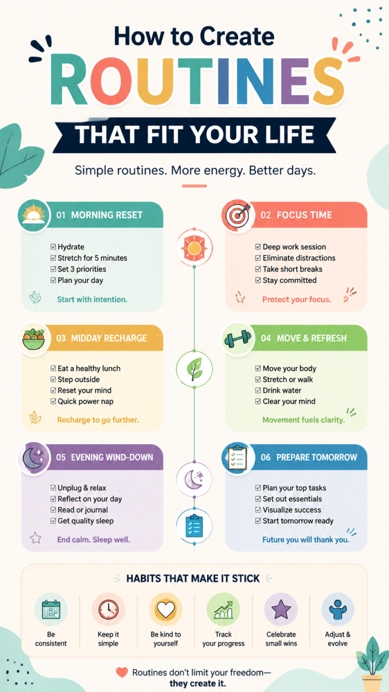 Create Daily Routines That Fit Your Life Simple Habit Tips for Success