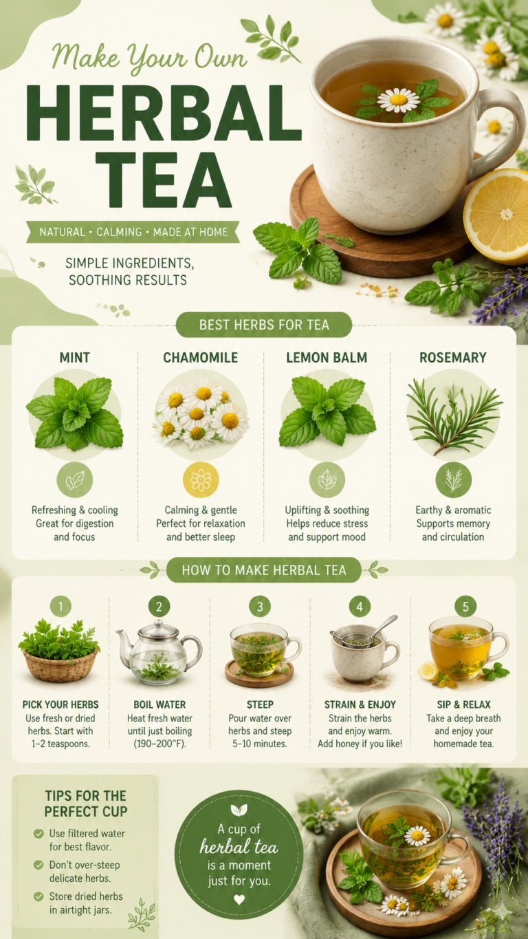 How to Make Herbal Teas at Home Easy Natural Tea Recipes