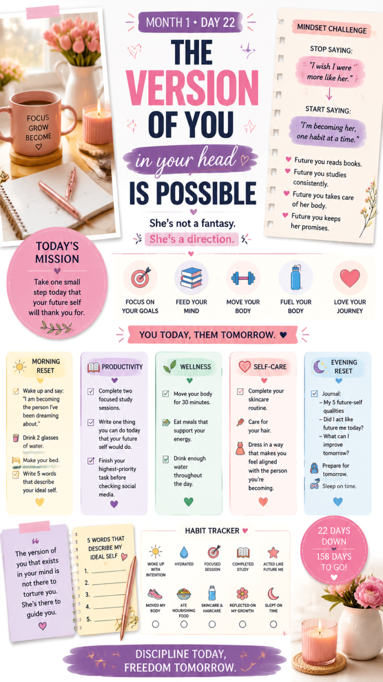 Month 1 Day 22  The Version of You Is Possible  Self Improvement Journey