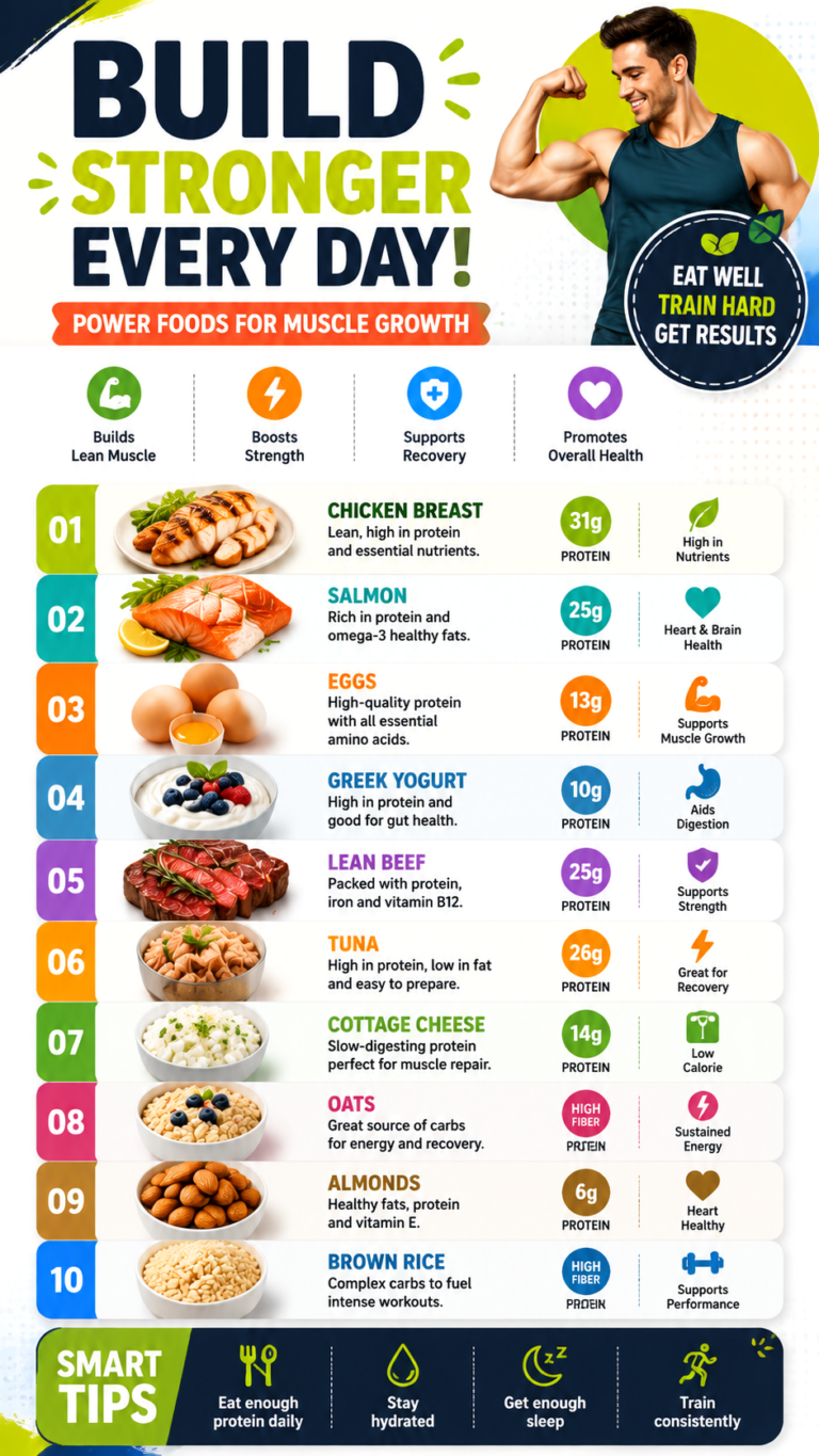Muscle Building Foods List High Protein Foods for Strength  Growth