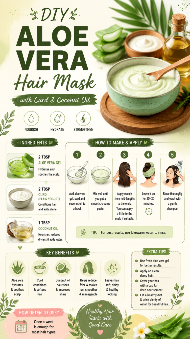 DIY Aloe Vera Hair Mask with Curd  Coconut Oil for Healthy Hair