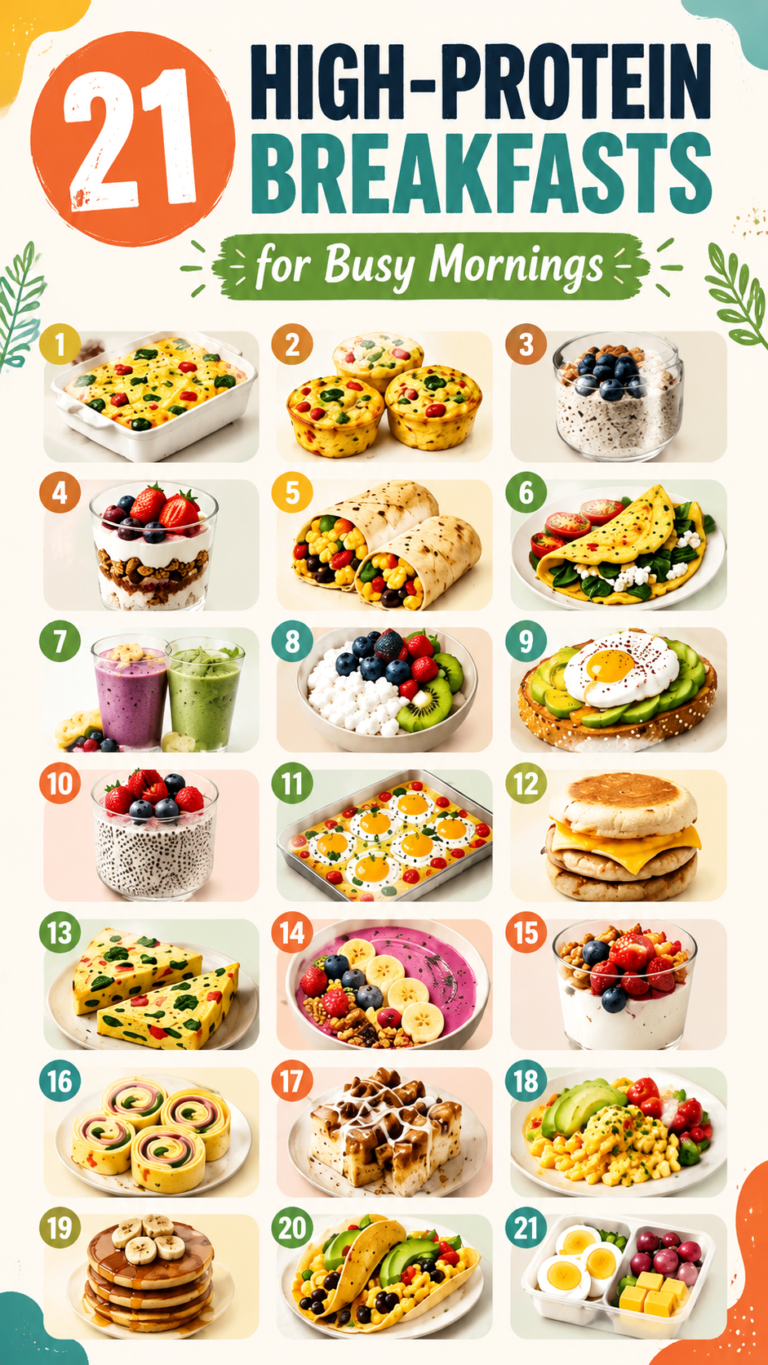 21 High-Protein Breakfast Ideas for Busy Mornings and Healthy Meal Prep