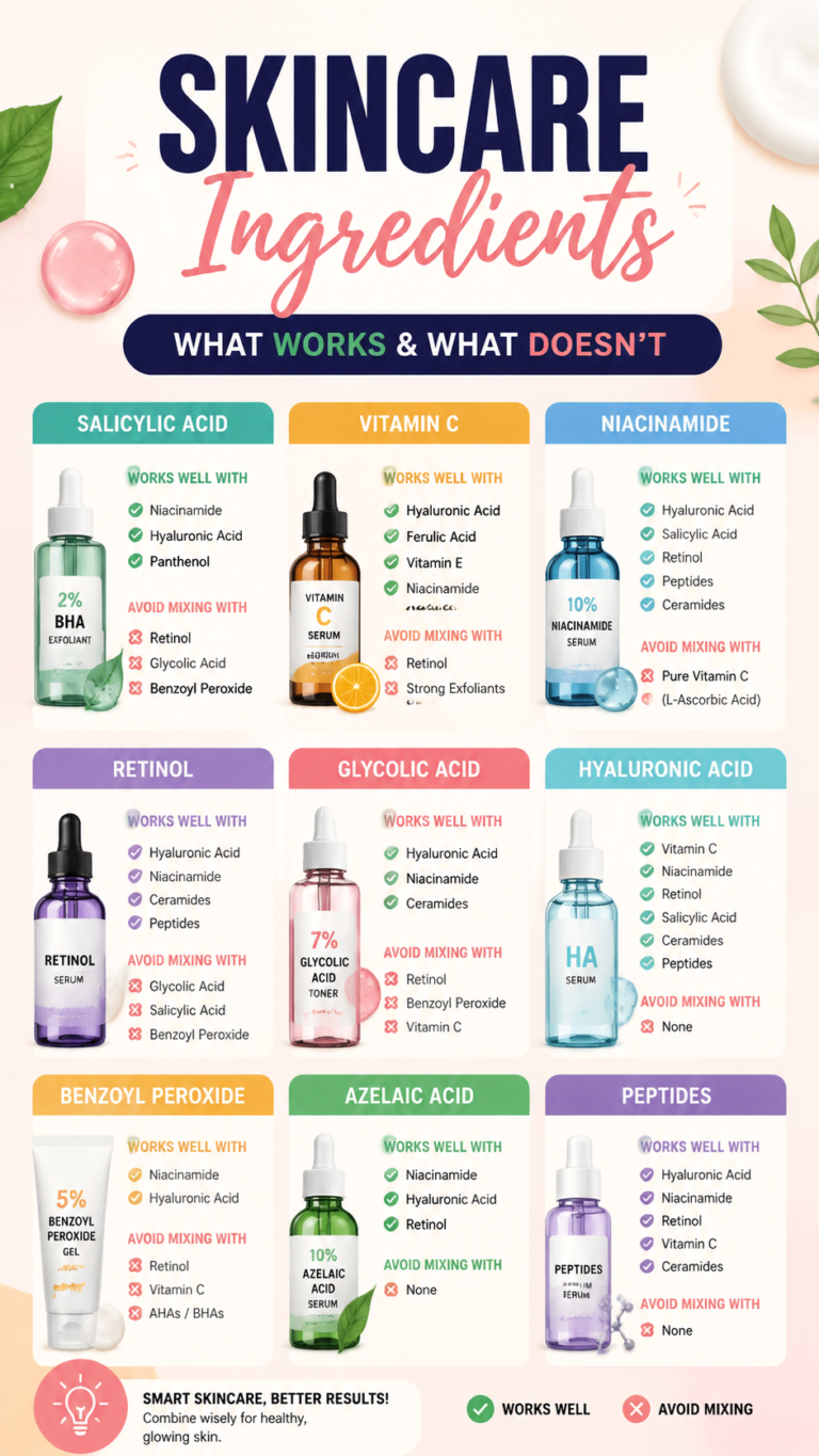 Skincare Ingredients You Can and Cant Mix for a Healthy Glow Routine
