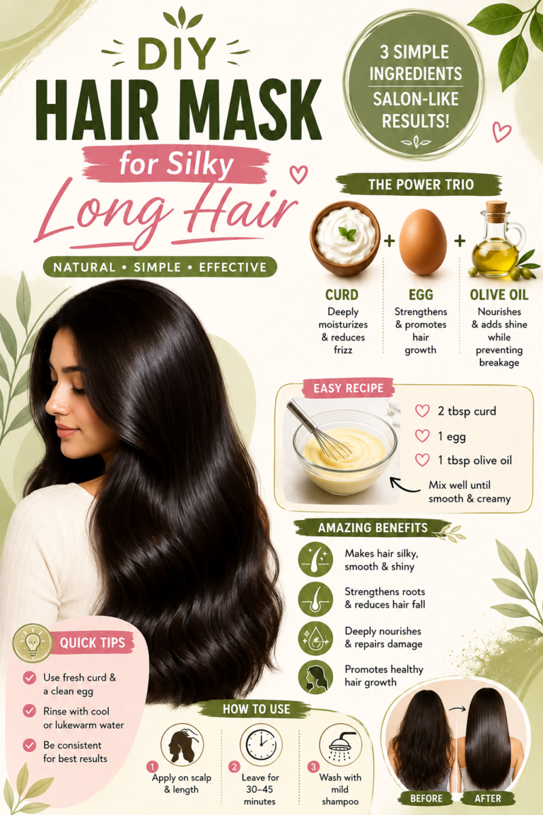 DIY Hair Mask for Silky Long Hair with Curd, Egg  Olive Oil for Faster Growth