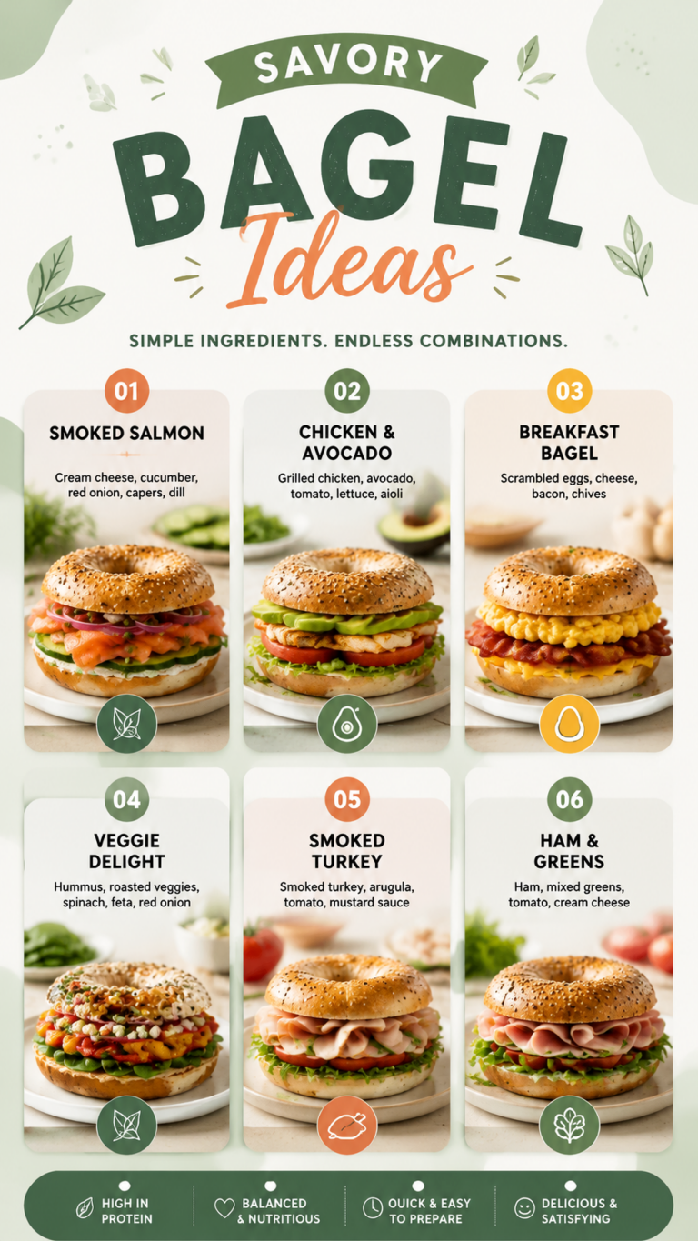 10 Easy Savory Bagel Ideas for Breakfast, Lunch  Quick Healthy Meals