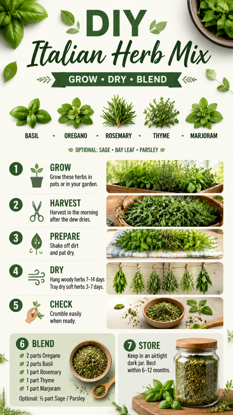 DIY Italian Herb Mix Recipe  Grow, Dry  Blend Fresh Herbs at Home
