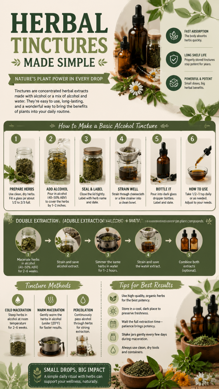 Tinctures  Herbal Extracts Guide DIY Plant Medicine and Natural Remedies at Home
