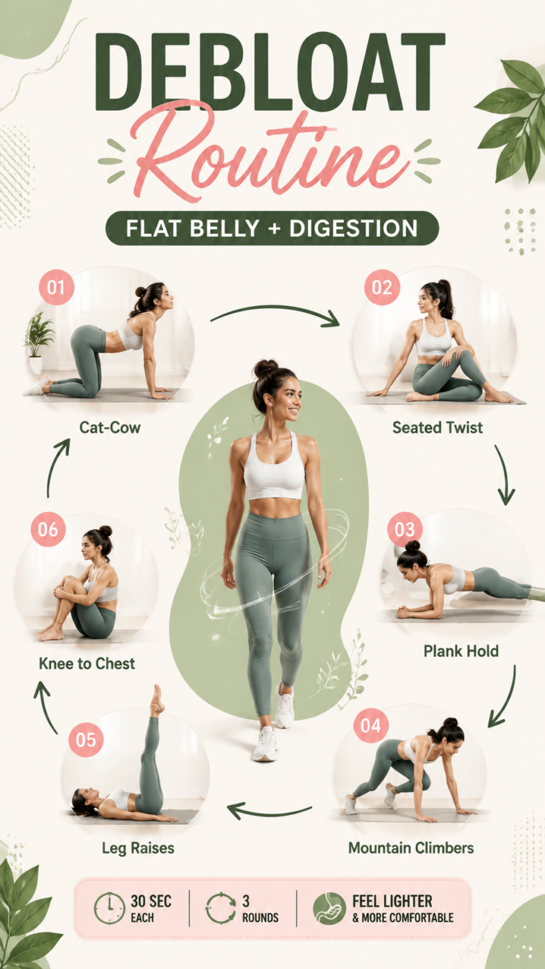 Debloat Routine for Flat Belly  Better Digestion  Easy Yoga Flow